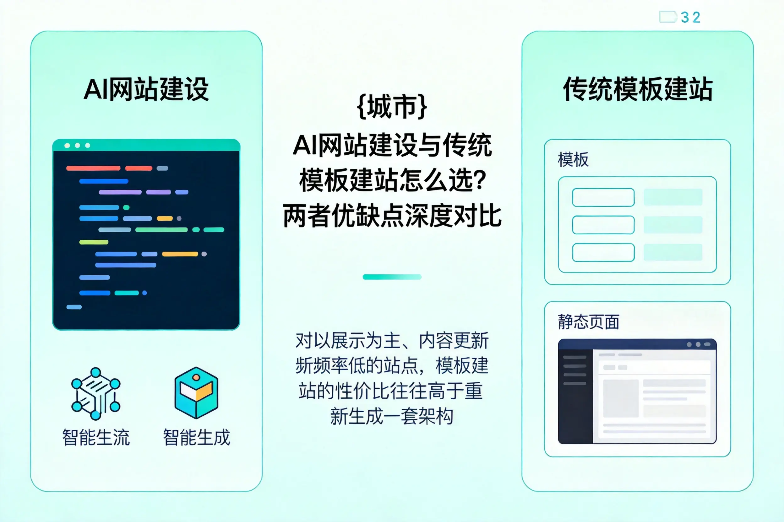肇庆AI网站建设与传统模板建站怎么选？两者优缺点深度对比