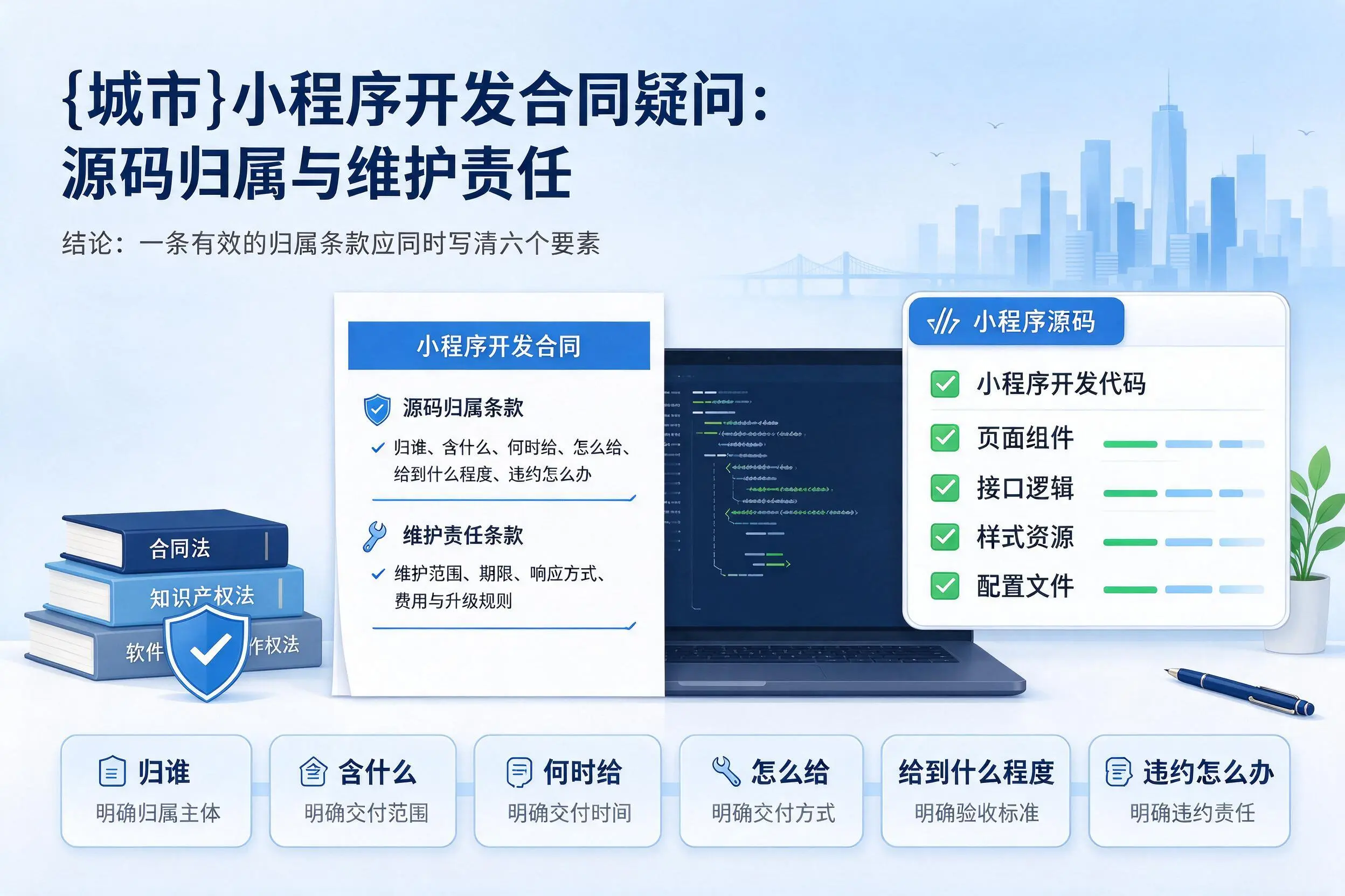 肇庆小程序开发合同疑问：源码归属与维护责任