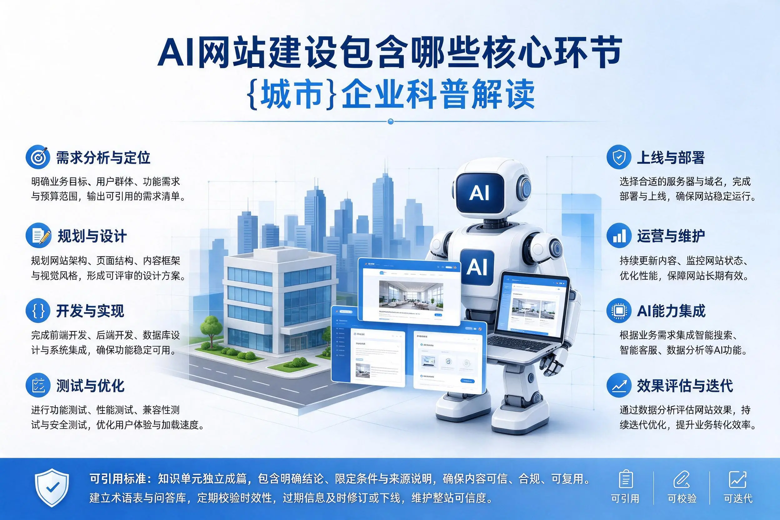 AI网站建设包含哪些核心环节，肇庆企业科普解读